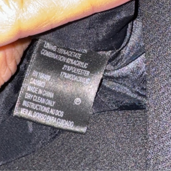 Tahari Arthur Levine 2Pc Set Dress/Jacket Black Faux Fur Trim Sz Large MobWife - Picture 6 of 13